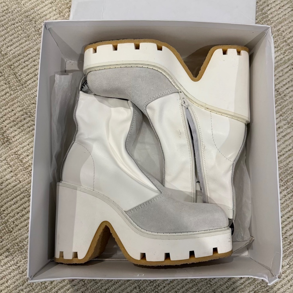 Maison Margiela MM6 White & Gray Boots Booties 38 8 - Picture 12 of 13